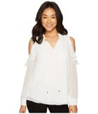 Calvin Klein - Cold Shoulder Blouse W/ Ruffles