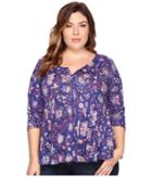 Lucky Brand - Plus Size Floral Swing Top