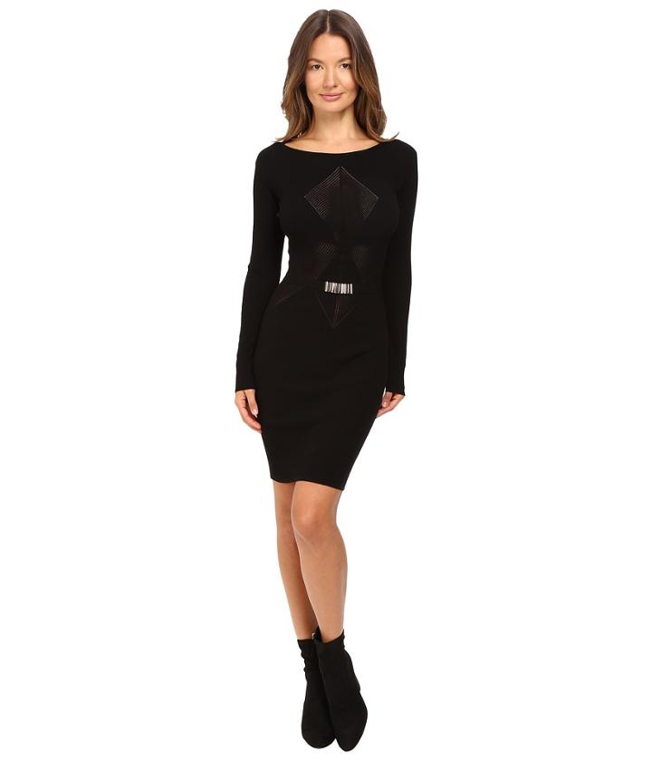 Versace Collection - Long Sleeve Knit Geo Dress