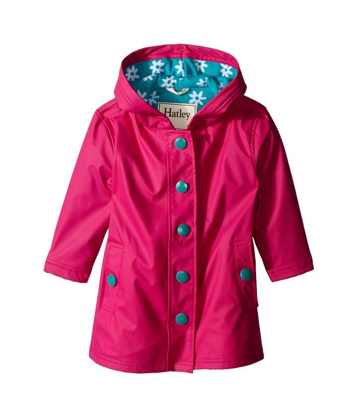 Hatley Kids - Fuchsia Turquoise Daisies Splash Jacket