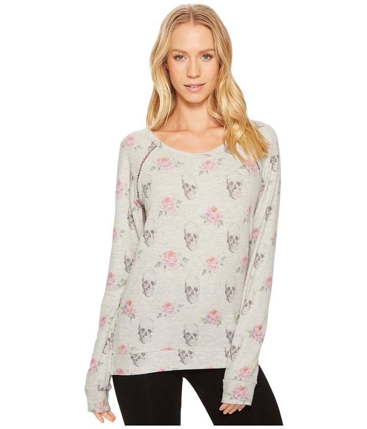 P.j. Salvage - Skulls Roses Long Sleeve Shirt