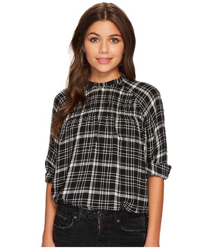 Lucky Brand - Plaid High Neck Top