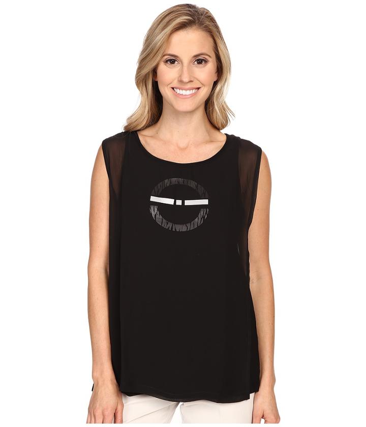 Jamie Sadock - Life Style Cassey Sleeveless Top With Mesh Overlay
