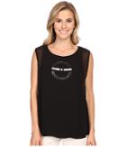 Jamie Sadock - Life Style Cassey Sleeveless Top With Mesh Overlay