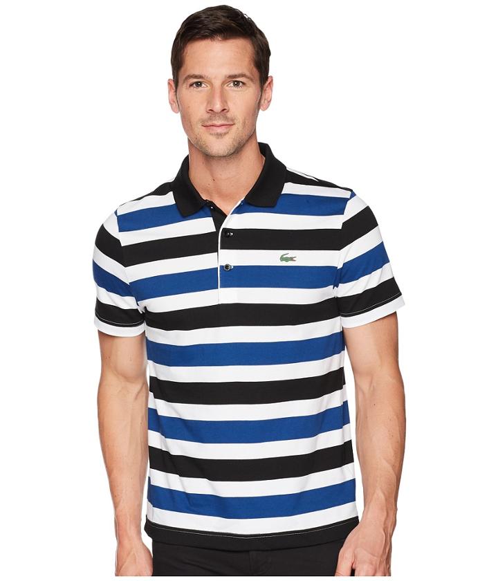 Lacoste - Short Sleeve Jersey Raye W/ Multicolor All Over Stripes