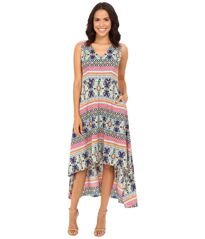 Christin Michaels - Talaya Printed V-neck Dress