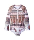 Seafolly Kids - Moroccan Paisley Long Sleeve Surf Tank One-piece
