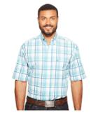 Stetson - 0820 Blue Springs Plaid Short Sleeve Button