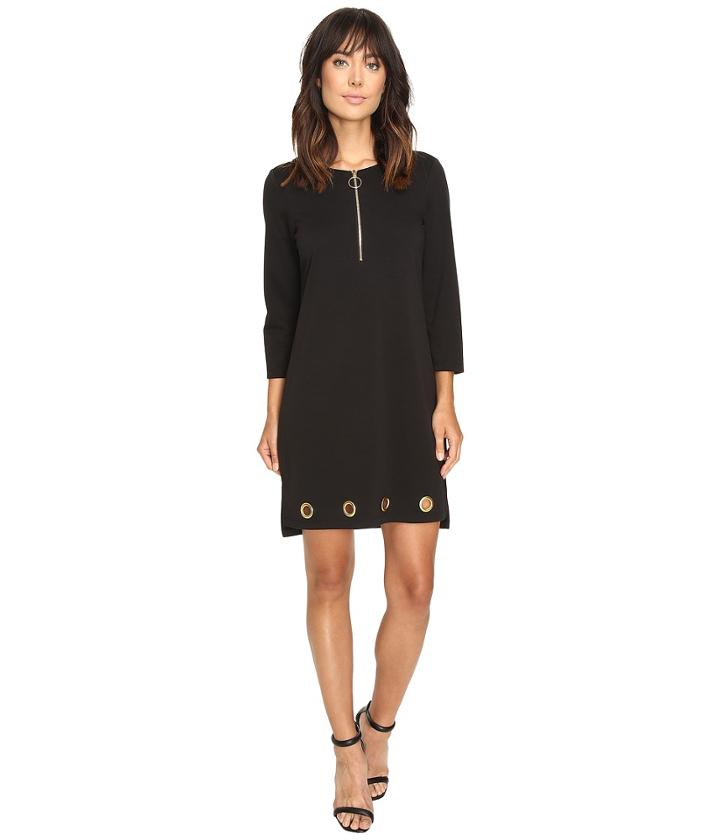 Christin Michaels - Price Zip Front Grommet Dress
