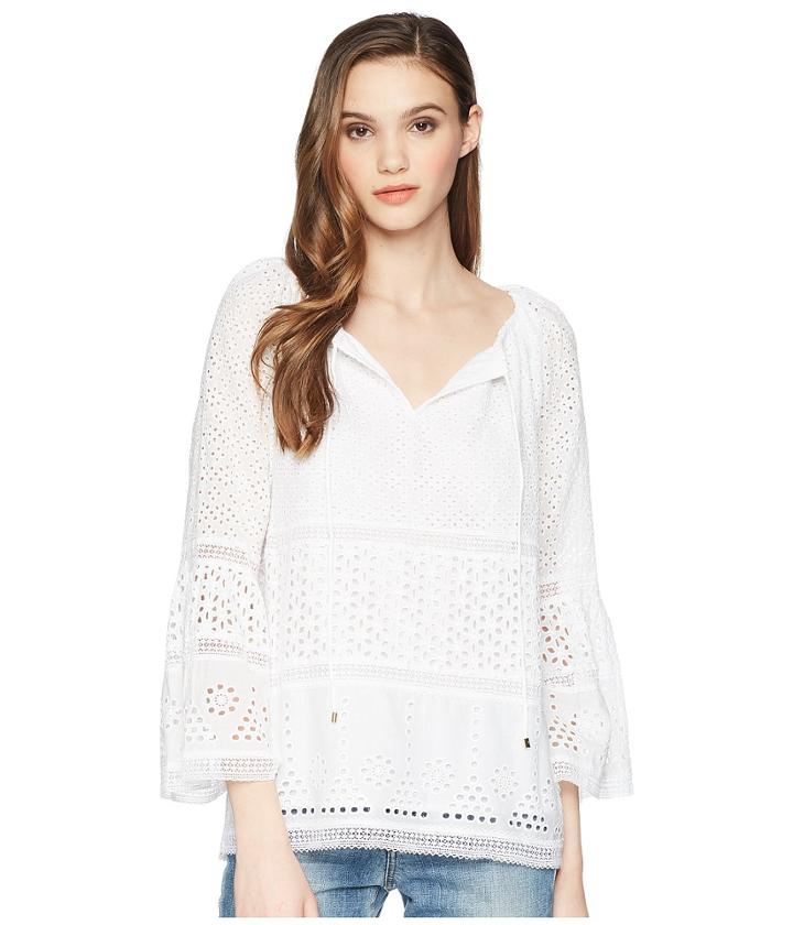 Lauren Ralph Lauren - Eyelet Lace Cotton Top