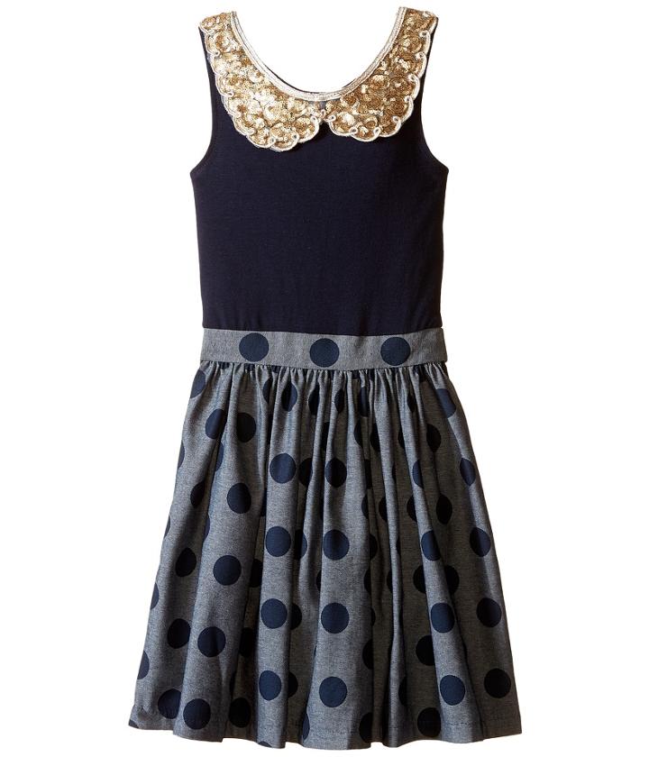 Fiveloaves Twofish - Denim Dot Tank Dress