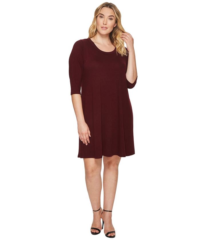 Karen Kane Plus - Plus Size 3/4 Sleeve Dress