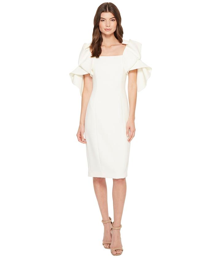 Badgley Mischka - Origami Sleeve Butter Crepe Dress