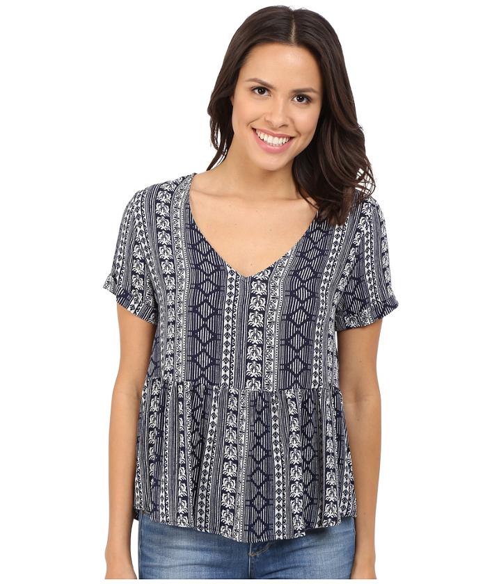 Brigitte Bailey - Jocasta Cap Sleeve Printed Top