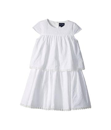 Oscar De La Renta Childrenswear - Cotton Flower Eyelet Tiered Dress