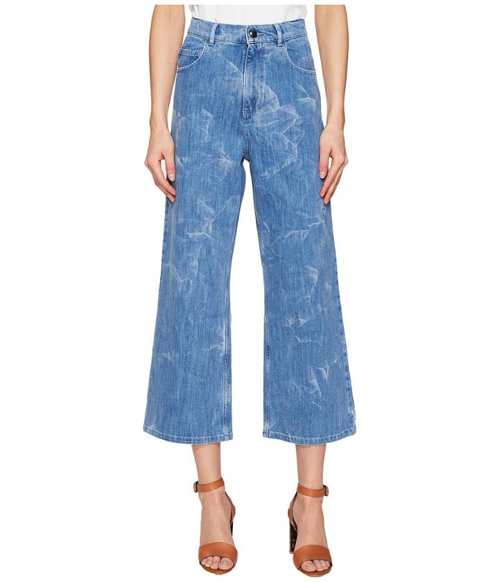 Sonia By Sonia Rykiel - Aqua Printed Blue Denim