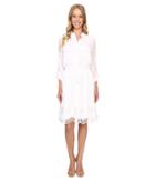 Adrianna Papell - Embroidery Voile Shirtdress