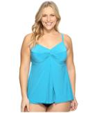 Miraclesuit - Plus Size Solid Love Knot Tankini Top