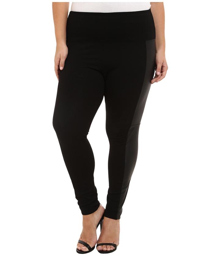 Lysse - Plus Size Ponte Legging W/ Vegan Side Panel 15040
