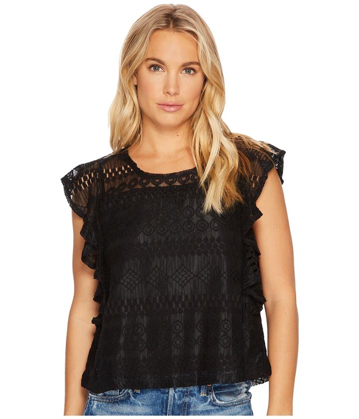 Jack By Bb Dakota - Dori Stripe-pattern Lace Top