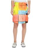 Jamie Sadock - Glow Print Cruncy Fabric Side Zip And Button 18 In. Skort