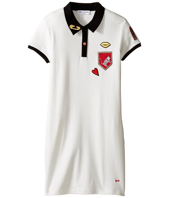 Sonia Rykiel Kids - Short Sleeve Polo Dress W/ Patch Detail On Front