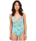 Lauren Ralph Lauren - Maharaja Paisley Shirred Surplice Underwire Mio Slimming Fit W/ Removable Cup