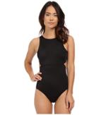 Dkny - Street Cast Solids High Neck Cut Out Maillot