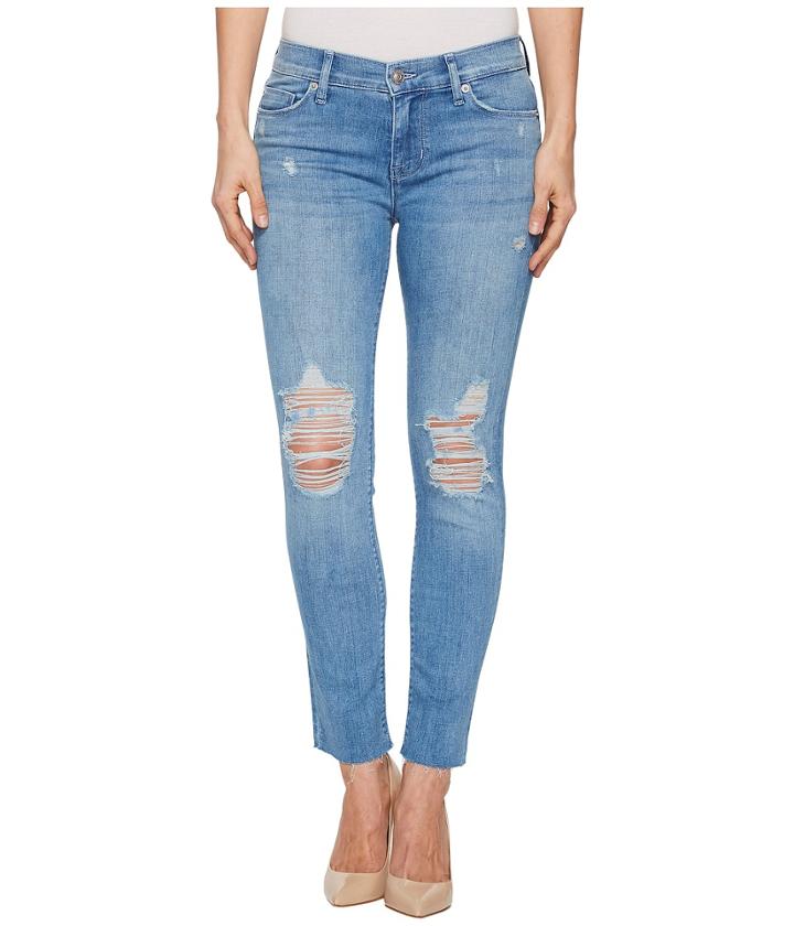 Hudson - Tally Mid-rise Skinny Crop Jeans In Sugarcoat
