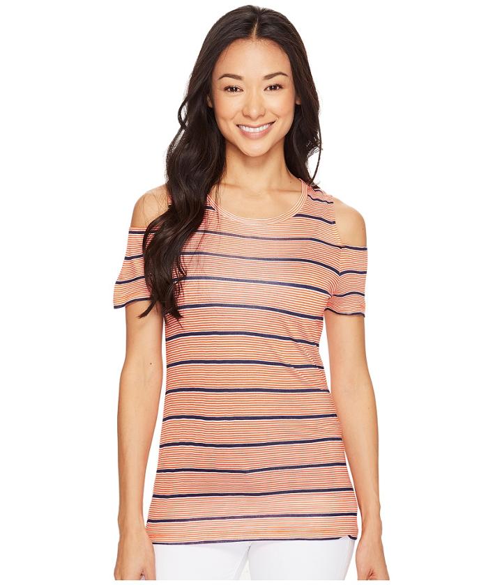 Michael Michael Kors - Stripe Cold Shoulder Top
