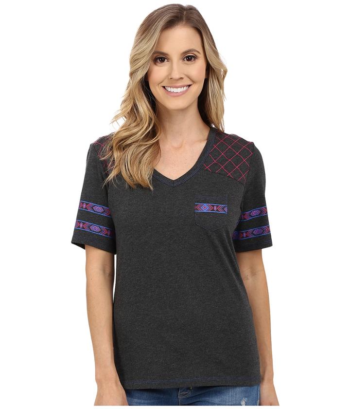 Cruel - Heathered Jersey Short Sleeve V-neck