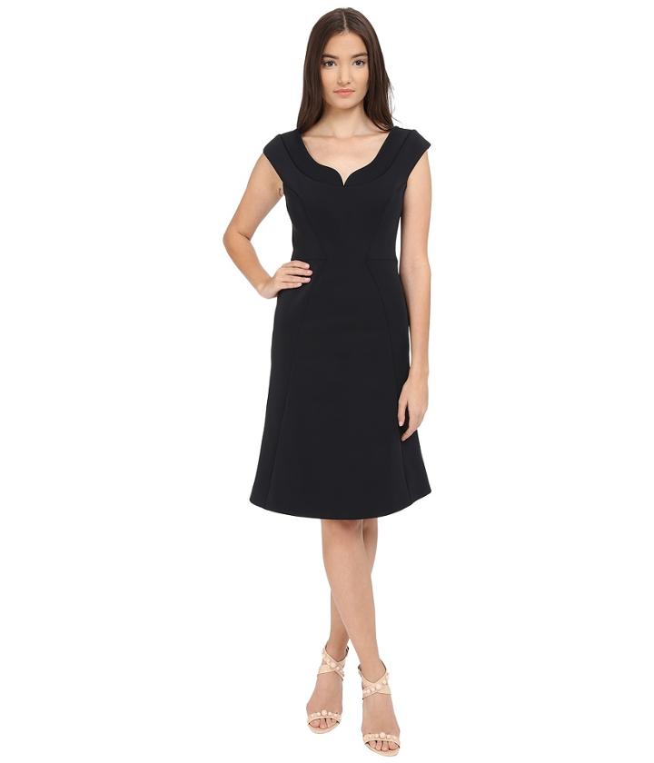 Zac Posen - Bonded Crepe Cap Sleeve Dress