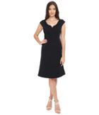 Zac Posen - Bonded Crepe Cap Sleeve Dress