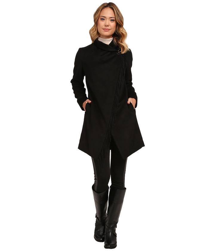 Lauren By Ralph Lauren - Fringe Edge Cowl Neck
