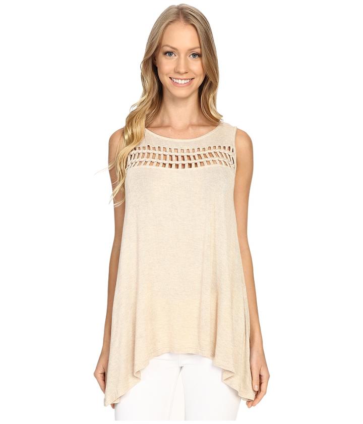 B Collection By Bobeau - Casper Lattice Trim Knit Tank Top