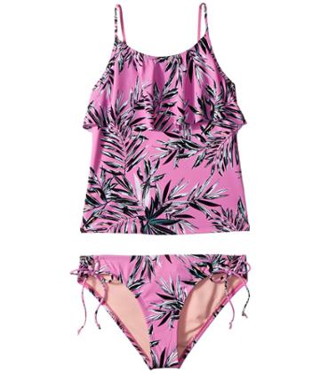 Hobie Kids - Sahara Palms Ruffle Tankini Adjustable Hipster Set