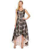 Calvin Klein - Sequin Flower Print Embroidery High-low Gown Cd7bc07l