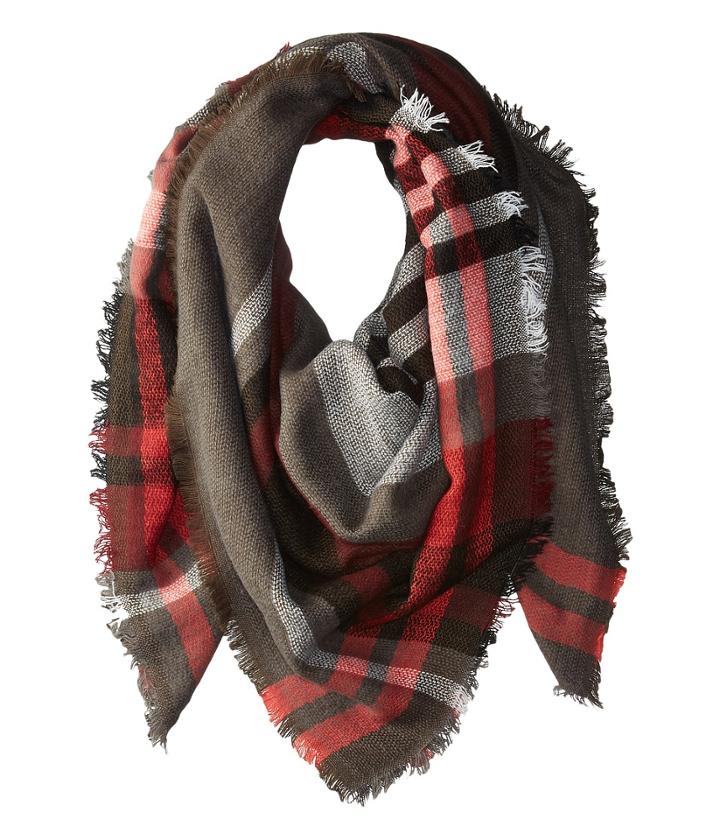 Hat Attack - Stripe And Check Scarf