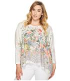 Nally &amp; Millie - Plus Size Printed Floral Slouchy Top