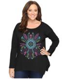Roper - Plus Size 0606 Slub Jersey Slouchy Tee
