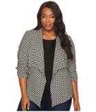 Karen Kane Plus - Plus Size Jacket With Shirred Sleeves