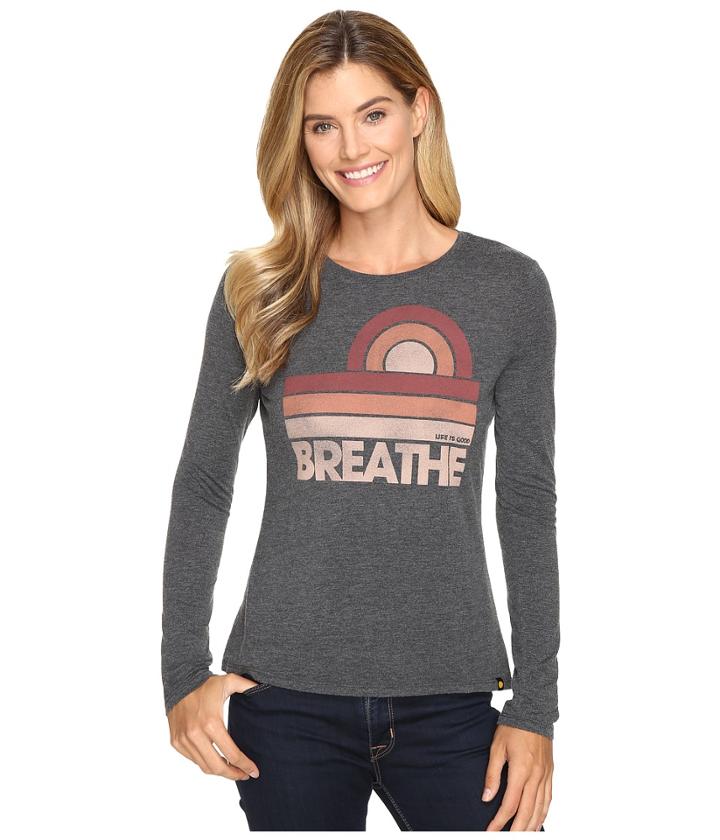 Life Is Good - Breathe Sun Stripes Long Sleeve Sweet Tee
