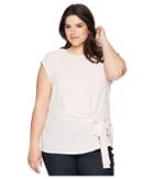 Vince Camuto Specialty Size - Plus Size Sleeveless Soft Texture Tie Front Blouse