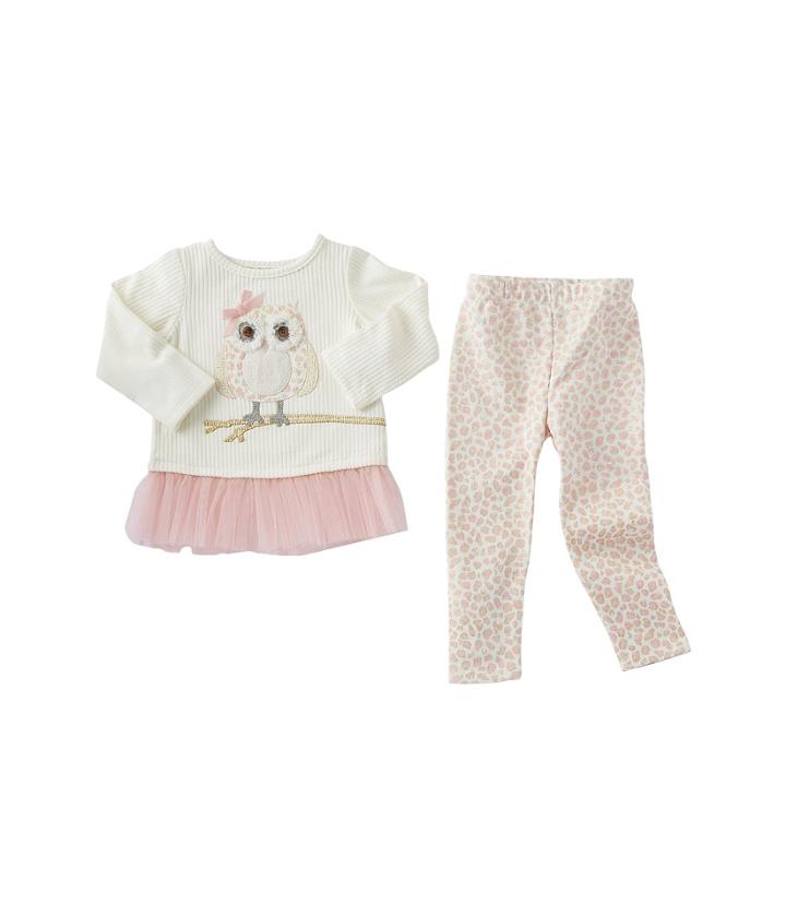 Mud Pie - Leopard Owl Tunic Leggings Set