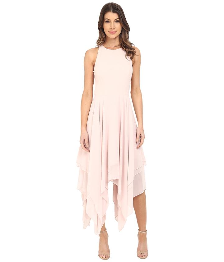 Aidan Mattox - Hanky Hem Coktail Dress With Ladder Back Detail