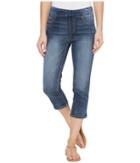 Tribal - Pull-on Knit Denim 22 Capris In Medium Wash