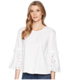 Ellen Tracy - Poplin Shirt With Flouncy Sleeves