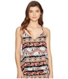 Jack By Bb Dakota - Zellar Artisan Wave Printed Poly Crepe Top