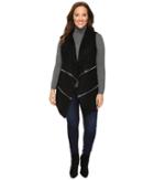 Christin Michaels - Plus Size Lilian Sweater Vest With Double Zippers