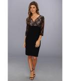 Adrianna Papell L/s Lace Band Dress